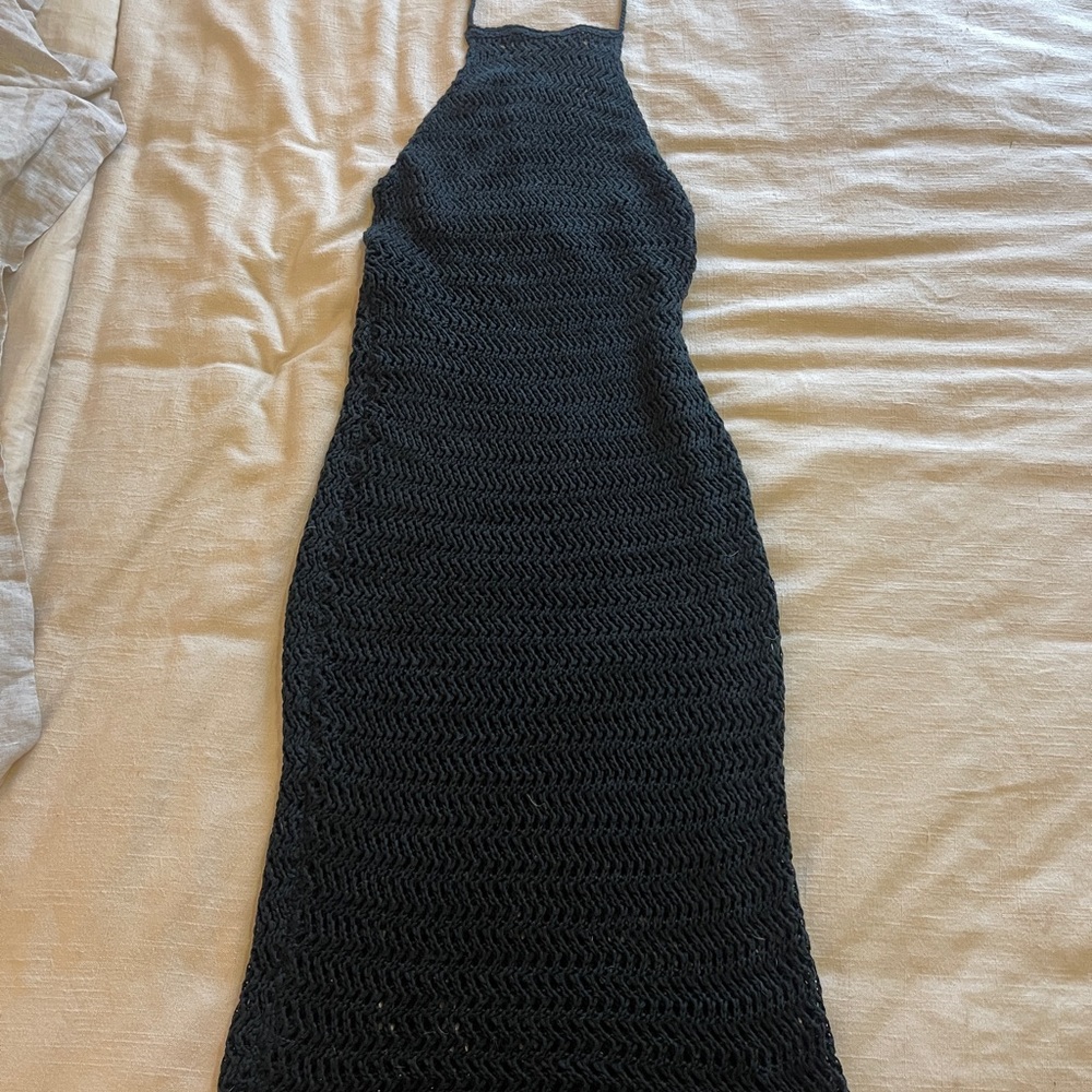 Sexy Backless Crochet Dress